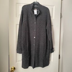 J.Jill marled charcoal heather black button-front cardigan  sweater 2X NWT